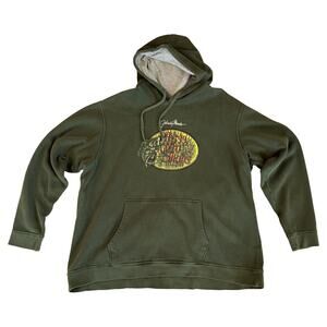 Green Bass Pro Shops Distressed Oversized Hoodie